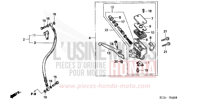 VORDERRADBREMSE von CB1300 Super Bold'or ABS CANDY ALAMOANA RED-U (R124CU) von 1982